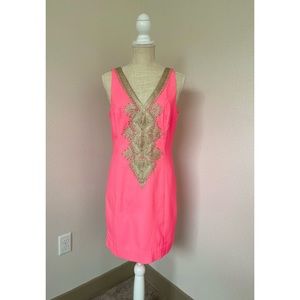 Lilly Pulitzer Hot Pink Shift Dress, Size 6